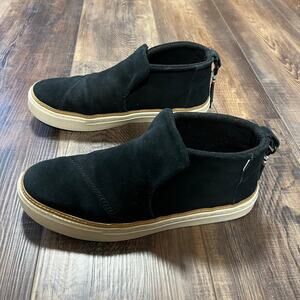 Toms Black Suede Paxton Slip On Women’s Casual Sneaker 10012401 Size 9.5